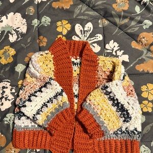 Multicolor Crochet Toddler Sweater/Cardigan